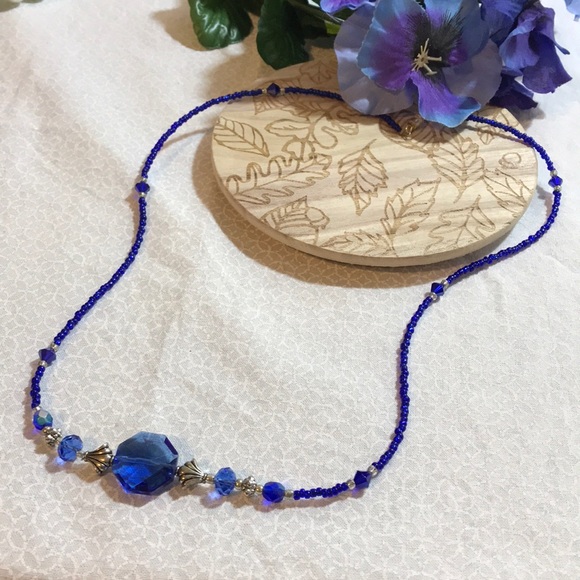 Jewelry - 3 for $25 💖 cobalt blue beaded necklace